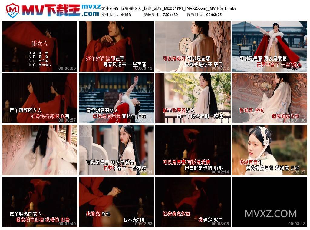 陈瑞-醉女人_国语_流行_MEB01791